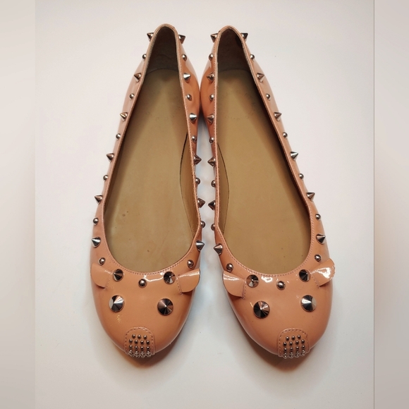 Marc by Marc Jacobs size 9-9.5 pink mouse studded flat shoes - Picture 1 of 3
